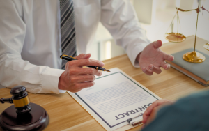 attorney providing legal advice on a contract